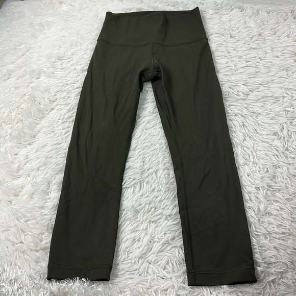 Lululemon Wunder Under Crop (Hi-Rise) *Full-On Luxtreme 21" Dark Olive - Picture 1 of 5